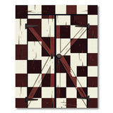 Rustic Red Checkered Barn Door Area Rug