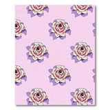 Whimsical Rose Eyes Pink Pattern Area Rug