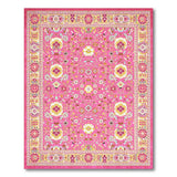 Vibrant Pink Vibrant Pink Floral Persian Area Rug