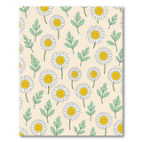 Floral Vintage Yellow Cheerful Yellow Daisy Floral Area Rug