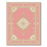 Pink Floral Medallion Vintage Pink Area Rug