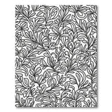 Intricate Black White Leafy Vine Area Rug