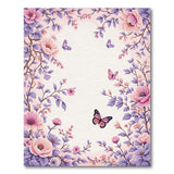 Blush Peony Butterfly Floral Area Rug