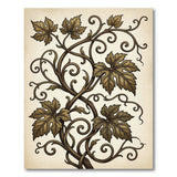 Ornate Gold Grape Vine Floral Rug