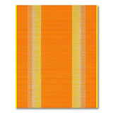 Vibrant Orange Yellow Striped Woven Area Rug