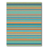Vibrant Multi-Color Stripe Geometric Modern Area Rug