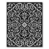 Ornate Black White Persian No. 10 Area Rug