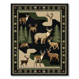 Southwestern Deer and Forest Area Rug