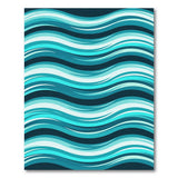 Serene Blue Waves Abstract Area Rug