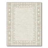 Beige Heritage Tribal Border Beige and Neutral Area Rug