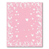 Romantic Pink Hearts Floral Vines Area Rug