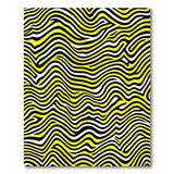 Bold Yellow Black Wavy Stripe Area Rug