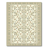 Green Elegant Green Floral Vine Area Rug