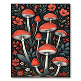 Red Fly Agaric Mushroom Poppy Garden Rug
