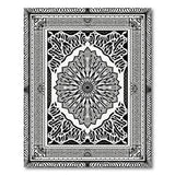 Black and White Black White Intricate Persian Mandala Rug