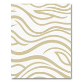 Fluid Gold Waves Abstract Area Rug