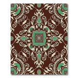 Ornate Teal and Ivory Maroon Persian Area Rug