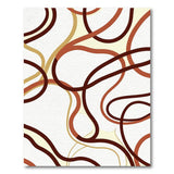 Brown and Tan Wavy Abstract Brown Tan Area Rug