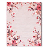 Pink Blush Pink Rose Floral Vintage Area Rug