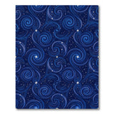 Starry Swirl Blue Washable Area Rug