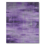 Purple Grey Brushstroke Abstract Area Rug