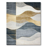 Multi-color and Patterns Abstract Wavy Layers Area Rug