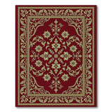 Traditional Persian Red Ornate Red Persian Area Rug with Gold Floral Motifs