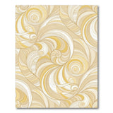 Yellow Swirl Abstract Yellow Area Rug