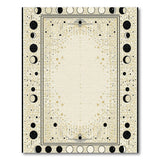 Celestial Moon Phases Gold Geometric Area Rug