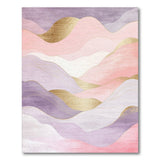 Abstract Purple Pink Wave Area Rug
