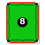 Green Pool Table 8-Ball Area Rug