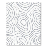 Abstract Grey Wavy Circles Area Rug