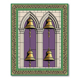 Golden Bells in Purple Arches Rug