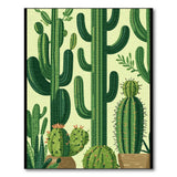 Green Vibrant Green Cactus Succulent Area Rug