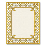 Golden Ornate Filigree Border Rug