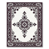 Black and White Ornate Medallion Ornate Black White Persian Medallion Rug