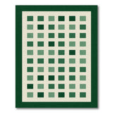 Modern Green Grid Mosaic Area Rug