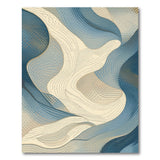 Blue and Teal Fluid Blue Waves Abstract Area Rug
