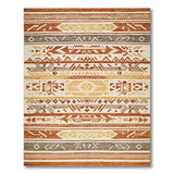 Terracotta Stripe Southwestern Area Rug