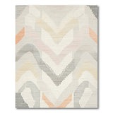Modern Grey Chevron Wave Area Rug