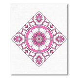 Pink Exquisite Pink Floral Mandala Area Rug