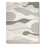 Abstract Grey Cloudscape Area Rug