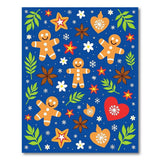 Whimsical Gingerbread Men Holiday Area Rug