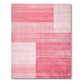 Modern Pink Geometric Block Stripe Rug