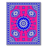 Vibrant Pink Persian Mandala Star Rug