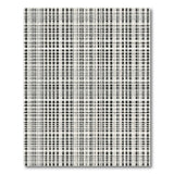 Distressed Black White Checkered Plaid Area Rug