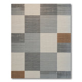Modern Geometric Patchwork Neutral Area Rug