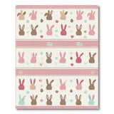 Playful Pink Bunny Kids Area Rug
