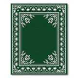 Green Emerald Green Persian Border Area Rug