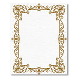 Gold and Silver Ornate Gold Floral Border Area Rug